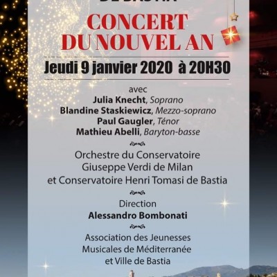 Concert du Nouvel An - Rencontres musicales de Méditerranée - Théâtre Municipal de Bastia