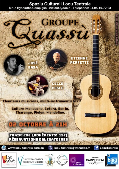 Concert du groupe Quassù - Spaziu Locu Teatrale - Ajaccio