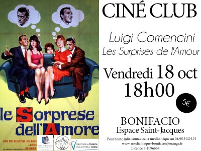 Ciné Club - Les surprises de l’Amour - Luigi Comencini - Espace Saint Jacques - Bonifacio