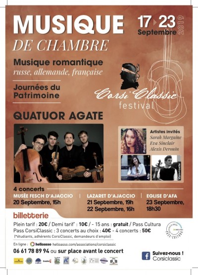Concert - Musique romantique - Festival CorsiClassic - Eglise d'Afa
