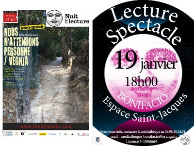 Lecture spectacle  - Nuit de la lecture - Espace Saint-Jacques - Bonifacio
