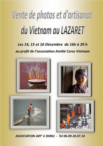 Vente de photos et d'artisanat du Vietnam au Lazaret - Ajaccio