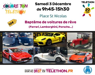 Baptême de voitures de rêve - Téléthon 2022 - Bastia 