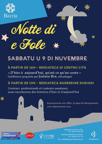Notte di E Fole - La nuit des contes - Médiathèque Centrale - Bastia