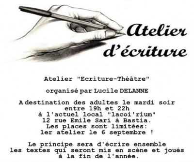 Atelier Ecriture/Théâtre avec Lucile Delanne
