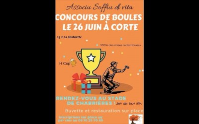 Concours de boules - Associu Soffiu di vita - Parc des Sports Quartier Chabrières - Corté