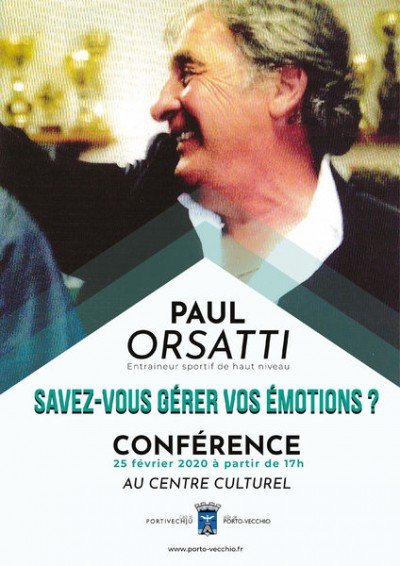 Savez-vous gérer vos émotions - Paul Orsatti - Centre culturel - Porto-Vecchio