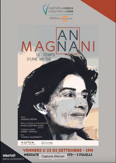 Anna Magnani - Le temps d’une messe - Zouzou Susini - Médiathèque - Folelli