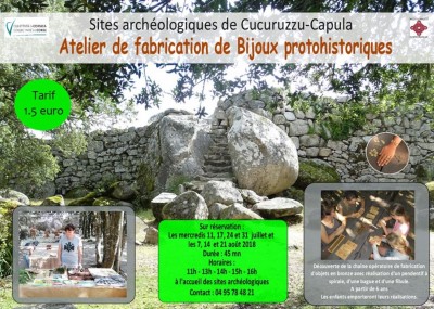 Atelier de fabrication de bijoux protohistoriques - Sites archéologiques de Cucuruzzu et Capula - Levie