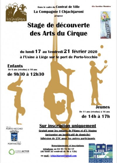 Stage de découverte des Arts du Cirque - Théâtre I Chjachjaroni - Porto-Vecchio