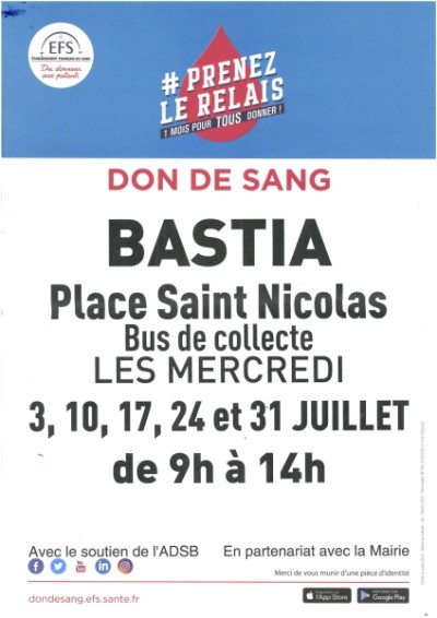 Don de sang à Bastia