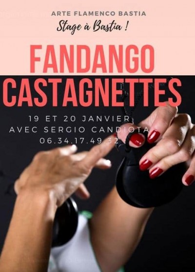 Stage Fandago Castagnettes chez Arte Flamenco Bastia