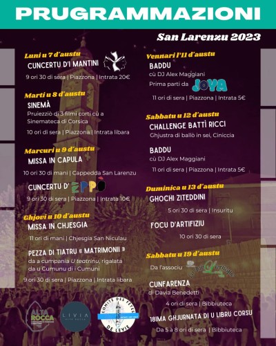Fête de La Saint Laurent à Levie - Festa di San Larenzu di Livia 2023