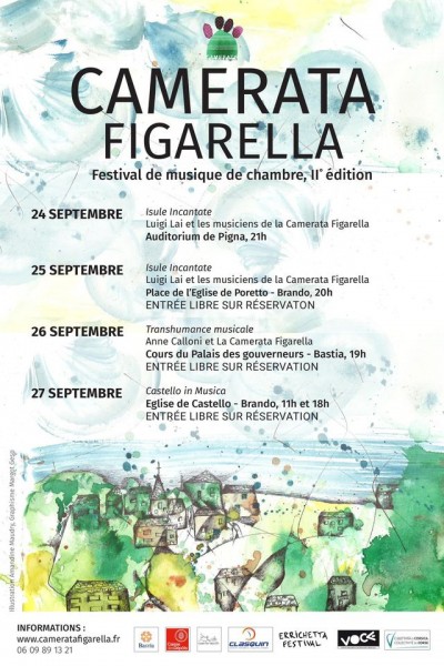 Camerata Figarella - Festival de musique de chambre - Poretto, place de l'église - Brando