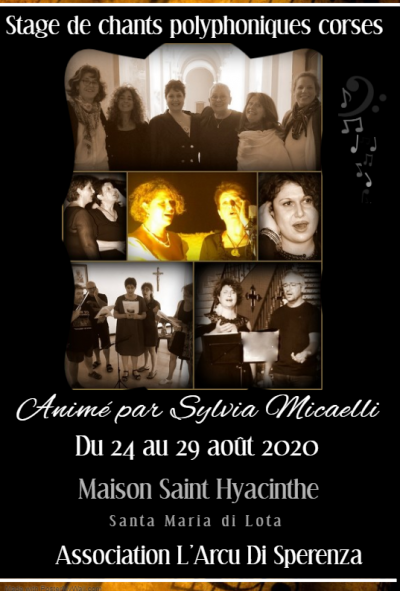 Stage de chants polyphoniques corses - Sylvia MICAELLI - Maison Saint Hyacinthe - Santa-Maria-di-Lota
