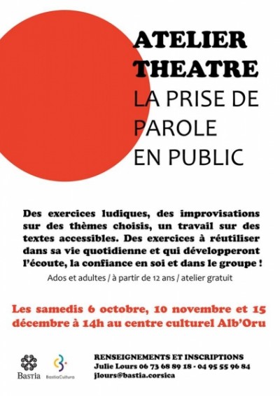 Initiation au théâtre - Centre culturel Alb'Oru
