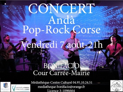 Andà - Groupe Pop Rock - Cour Carrée - Bonifacio