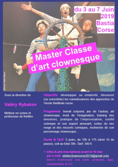 Master Class d'art clownesque - Valéry Rybakov - Bastia