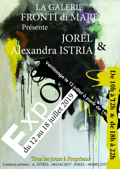 Jorel  et Alexandra Istria - Galerie Fronti di Mare - Propriano