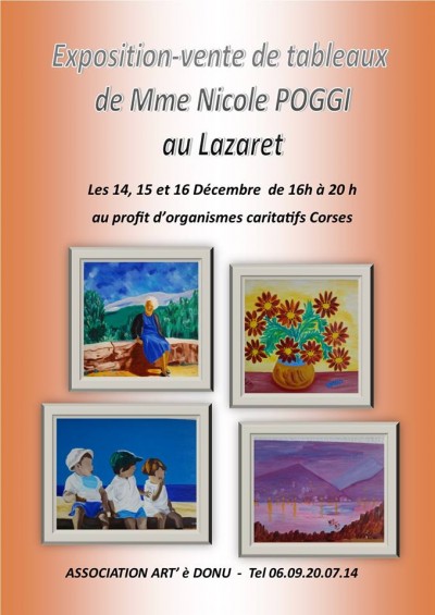 Exposition-vente de tableaux de Mme Nicole Poggi au Lazaret