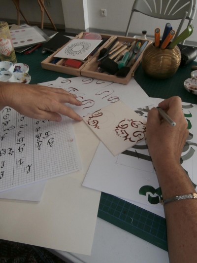 Atelier de calligraphie "A crayons rompus"
