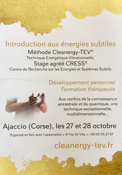 Introduction aux énergies subtiles Cleanergy TEV® - Hôtel Spunta Di Mare - Ajaccio