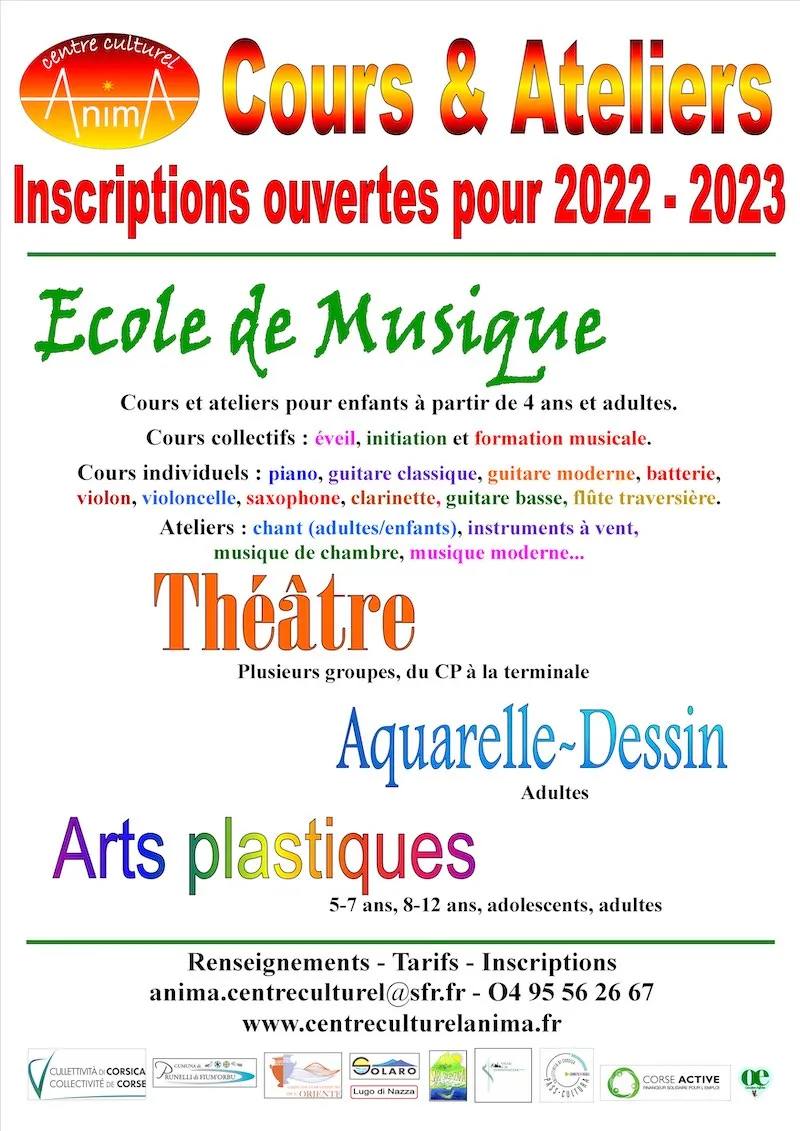 Centre Culturel Anima Ouverture des réinscriptions pour lannée scolaire 2022 2023