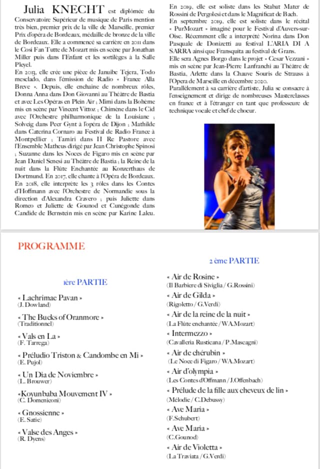 Festival laria di a sarra Serra di Ferro Programme3