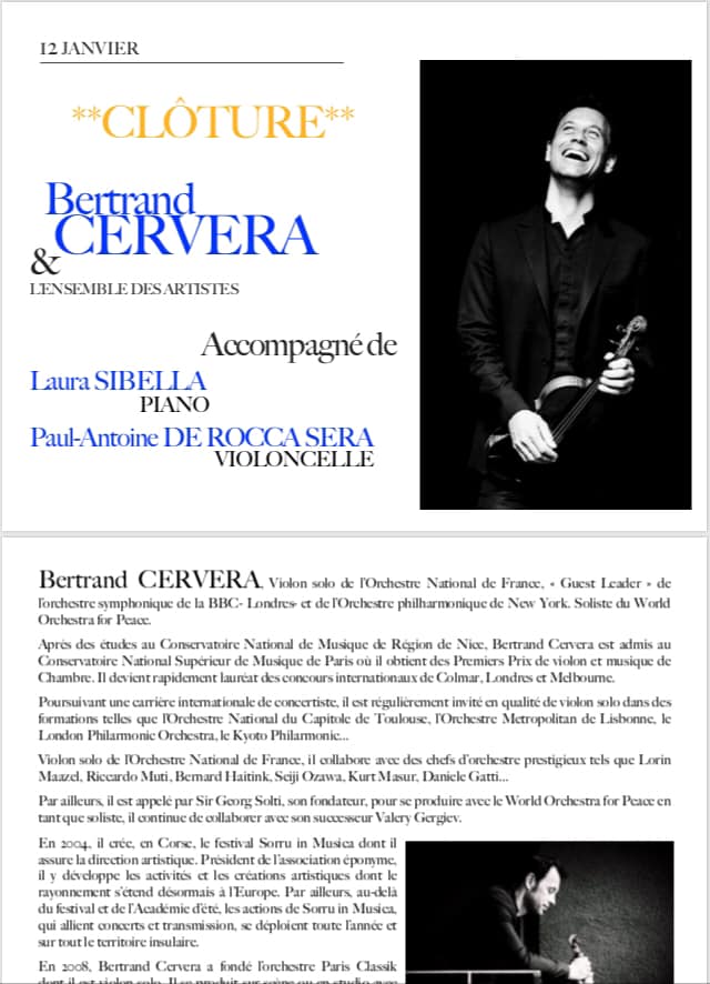 Festival laria di a sarra Serra di Ferro Programme4