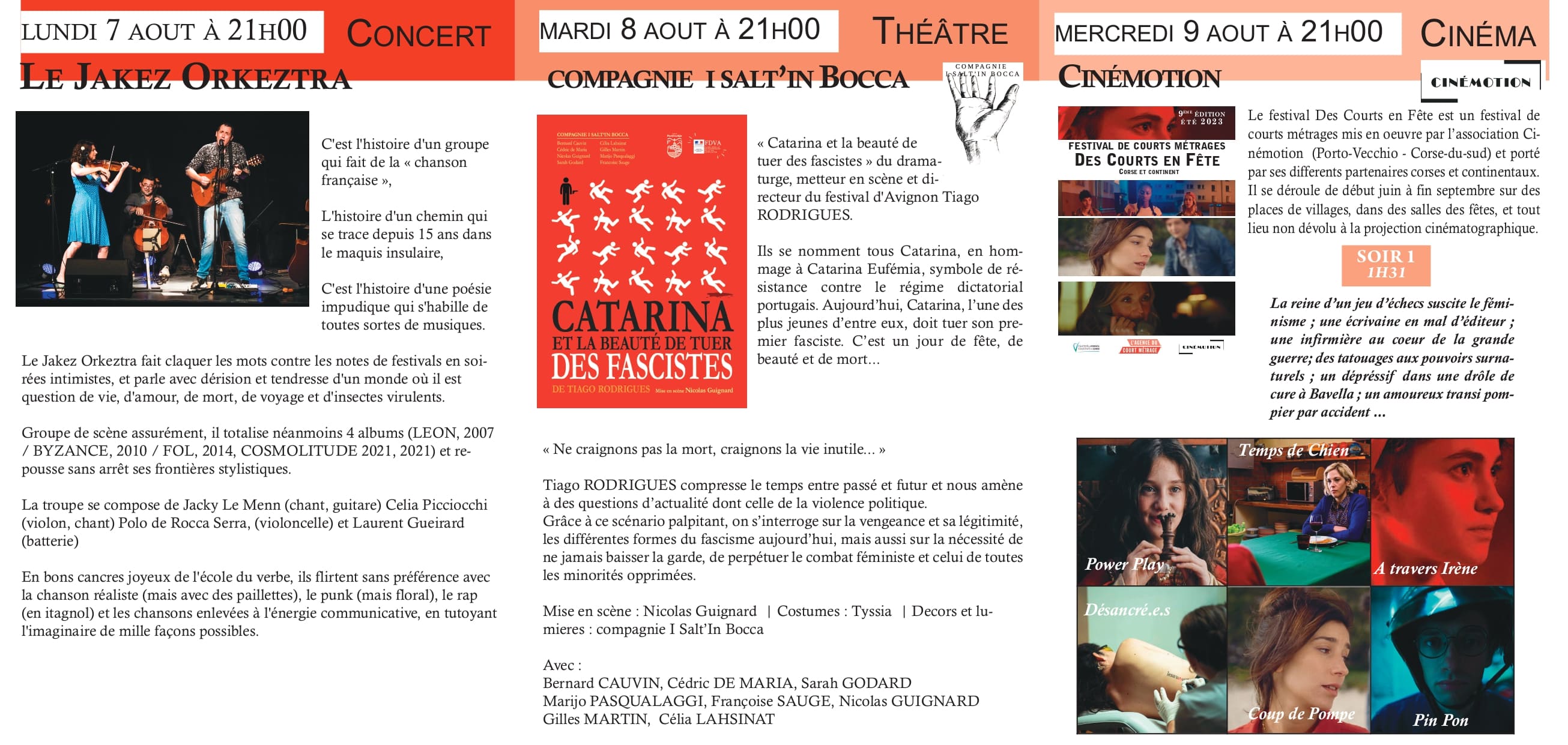 Festival I Notti di lOrgone 1ère Edition Programme Sotta