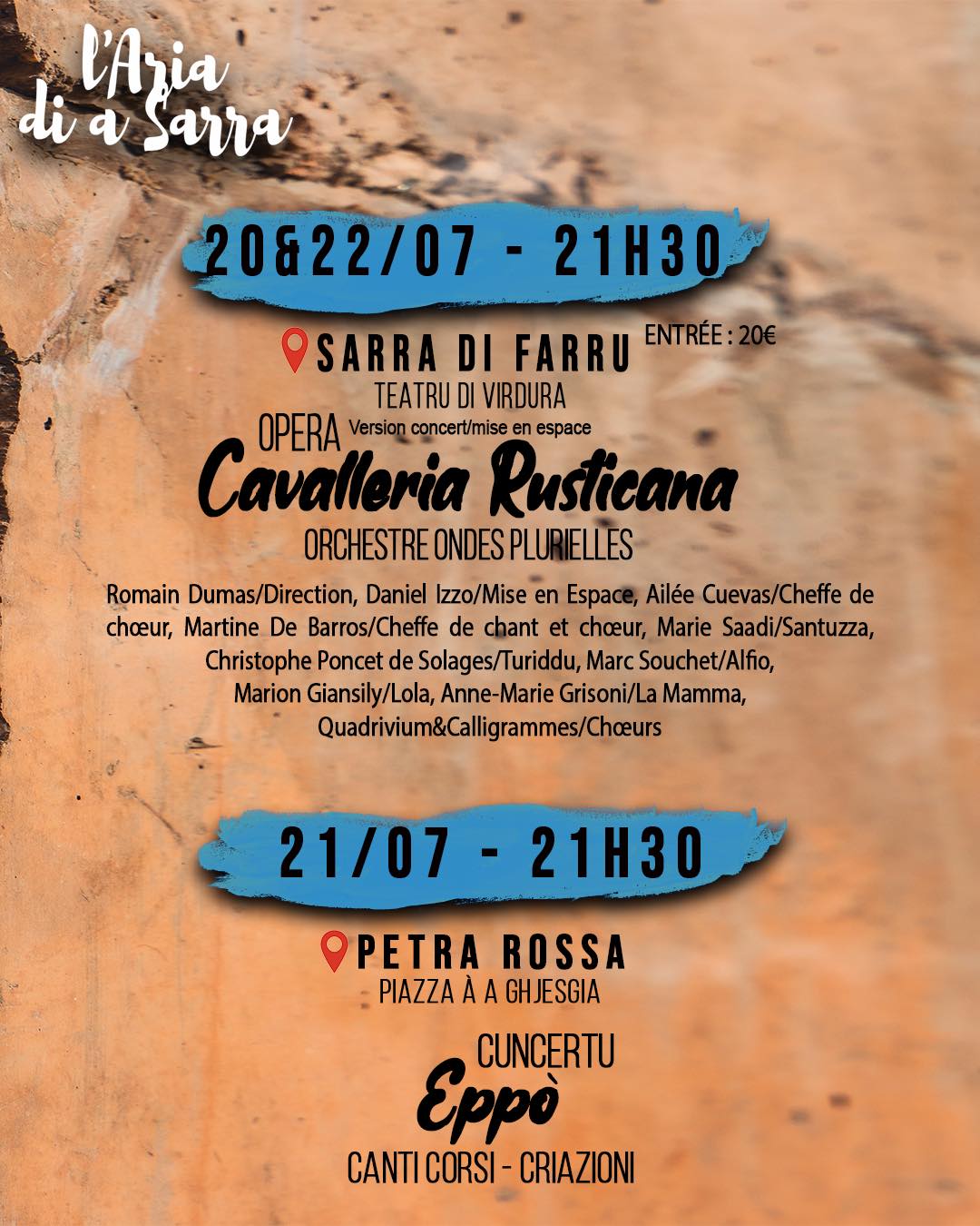 Festival LAria di a Sarra Serra di Ferro Programme 2 2023