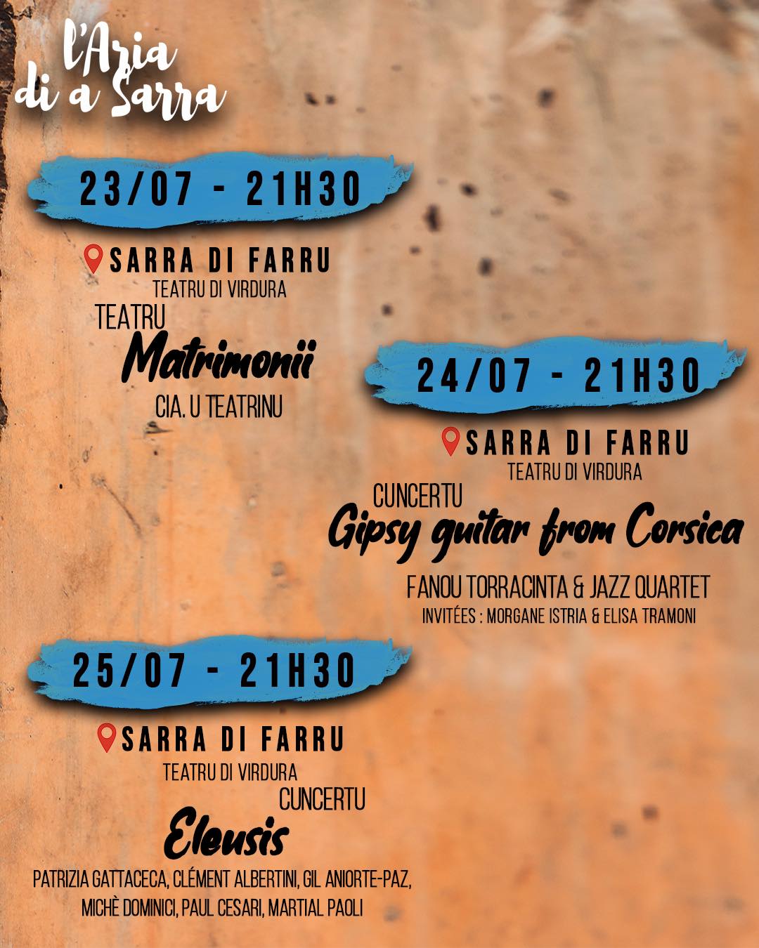 Festival LAria di a Sarra Serra di Ferro Programme 3 2023