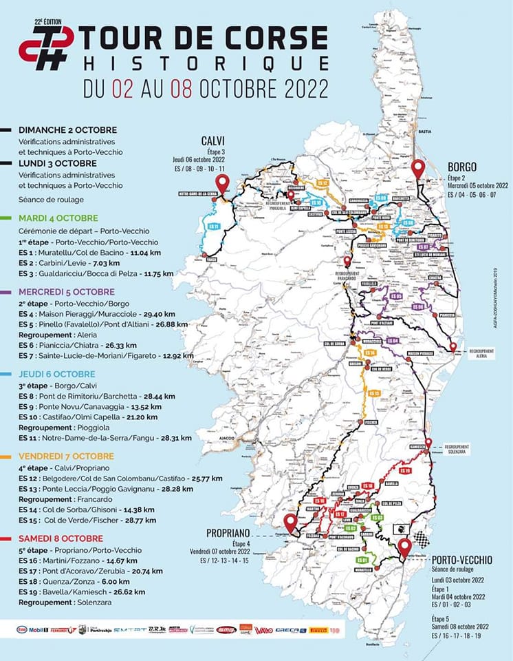 Programme du TOUR DE CORSE HISTORIQUE 2022