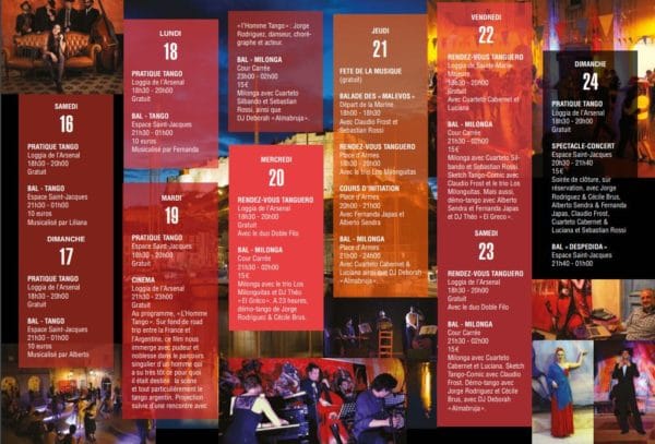 Programme Festival Tango 2018 Bonifacio